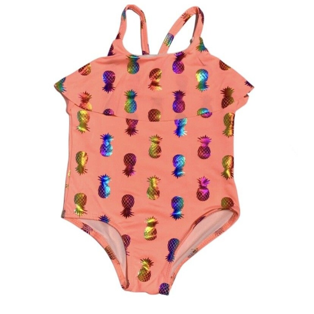 Penelope Mack One Piece Swimsuit Baby Girl 24 M Months Iridescent Pineapple NWT